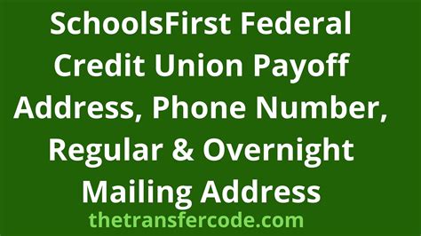 Your Community Credit Union Since 1953. . Teachers federal credit union overnight payoff address